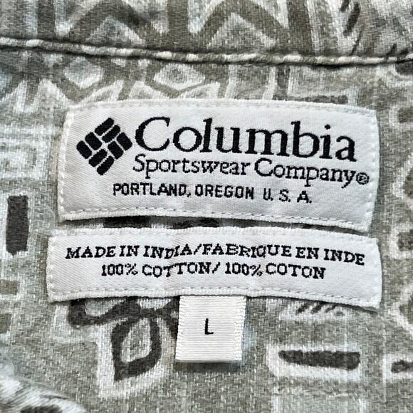 Columbia Mens Size Large Cotton Short Sleeve Hawaiian Shirt Floral AOP - Picture 3 of 5